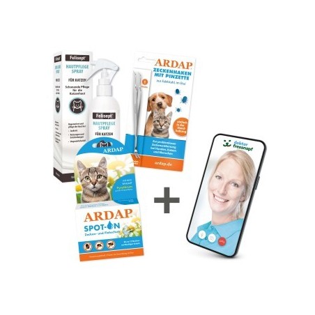 ARDAP Dr. Fressnapf Floh- und Zeckenschutz-Paket für Katzen S