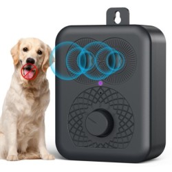 Ultraschall-Hundevertreiber, Hundebell-Abschreckungsgeräte, wiederaufladbar, tragbar, multifunktional, Anti-Lärm schwarz
