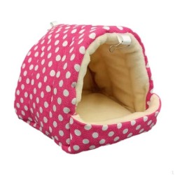 Meerschweinchenbett, Haus, Versteck, Winter, warme Hamsterhöhle für Chinchilla M_pink