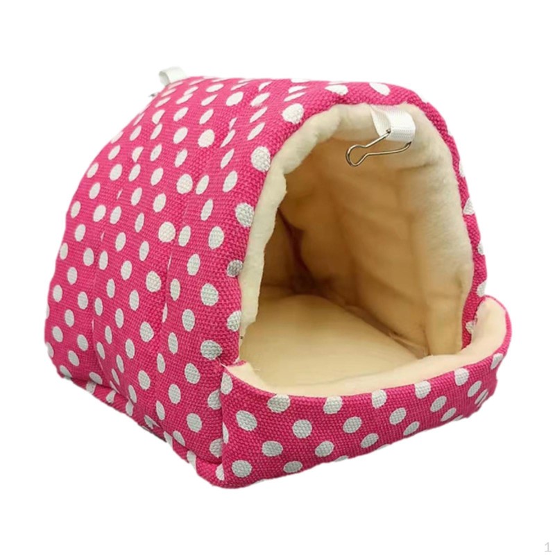 Meerschweinchenbett, Haus, Versteck, Winter, warme Hamsterhöhle für Chinchilla M_pink