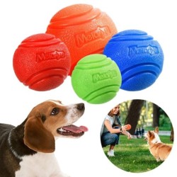 Hundespielzeug, Hüpfball, bissfester, massiver Ball aus Gummi, Kauspielzeug für den Außenbereich, Werfen, Apportieren, Hundet
