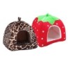 Süßes Erdbeer-Haustier-Hunde-Katzenhaus, faltbar, warm, weich, für den Winter, Hundebett, Sofa, Höhle, Welpen-Hundehaus, Zwin