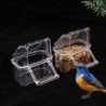Transparenter Futter- und Wasserspender aus Kunststoff für Vogelkäfige. Einfach zu verwenden und zu reinigen. Sauberes Design