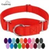 Hundehalsband, verstellbar, aus Nylon, schlagfest, mit Metall-D-Ring, robust und langlebig, für mittelgroße und große Hunde,