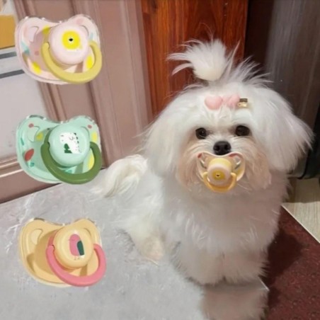1 Stück Praktischer Haustier-Silikon-Schnuller, Bissfest, Reinigungszähne, Welpenspielzeug, Kauen von Schnullern, Hundespielz