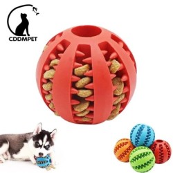 Hundeball-Spielzeug für kleine Hunde, interaktives elastisches Welpen-Kauspielzeug, Zahnreinigungs-Gummi-Futterball-Spielzeug