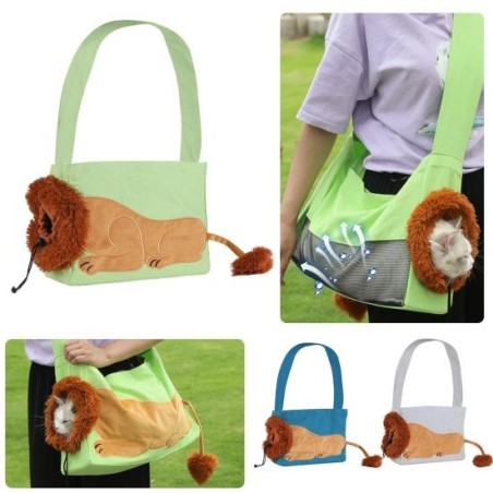Pet Out Umhängetasche, Löwenförmiger Showkopf, Canvas, Katzentragetasche, Tragetasche für Haustiere im Freien, Reisetasche fü