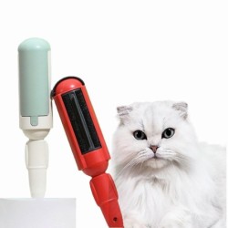 Tierhaarentferner Roller Stick Bürste Mantel Sofa Reiniger Schwimmender Katzenhaarentferner One Size rot