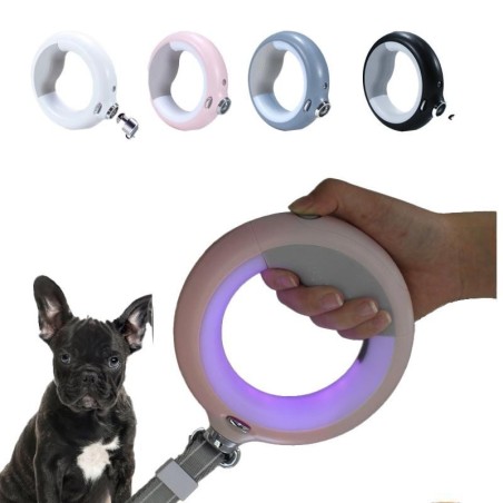 Hundeleine, wiederaufladbares USB-Zugseil für Haustiere, LED-Taschenlampe, Streamer-Lampe, geben Sie Ihre Hand frei, SCHLEIFE