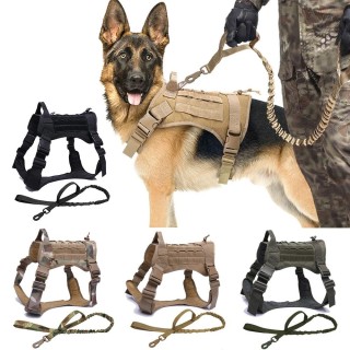 Taktische Hundegeschirre, Trainingsweste für Haustiere, Militär-Hundegeschirr, Leine, Halsband für kleine, mittelgroße und gr