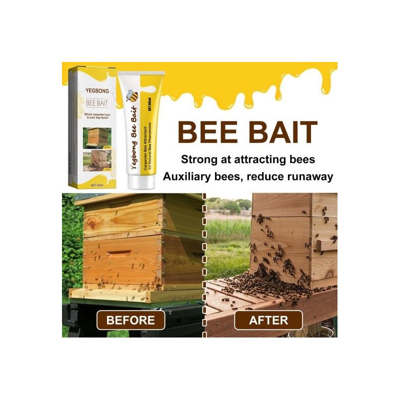 60 ml Bienenköder, ganz natürlich, breite Verteilungscreme, Bienenlockstoff, Bienenstock, Imkereibedarf für den Garten 60ML