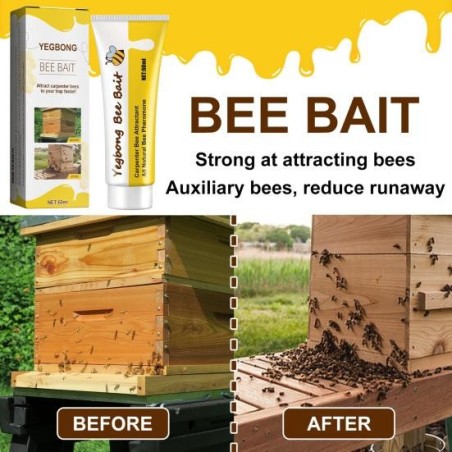 60 ml Bienenköder, ganz natürlich, breite Verteilungscreme, Bienenlockstoff, Bienenstock, Imkereibedarf für den Garten 60ML