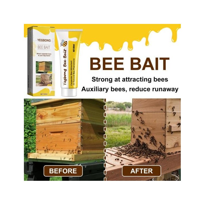 60 ml Bienenköder, ganz natürlich, breite Verteilungscreme, Bienenlockstoff, Bienenstock, Imkereibedarf für den Garten 60ML