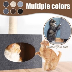 Selbstklebende Katzenkratzmatte, Kletter-Katzenkratzbrett, Katzenkratzbrett, Katzenwand-Kratzbretter One Size schwarz