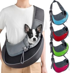 Tragerucksack für Haustiere, Katzen und Hunde, Reisetasche, Umhängetasche aus Netzgewebe, Tragetasche für Haustiere, Umhänget