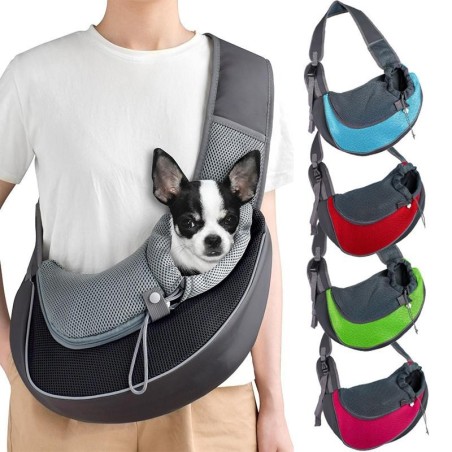 Tragerucksack für Haustiere, Katzen und Hunde, Reisetasche, Umhängetasche aus Netzgewebe, Tragetasche für Haustiere, Umhänget