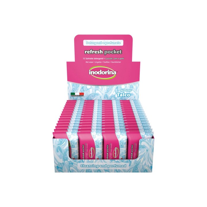 Feuchttücher für Haustiere Inodorina Talco 60 Stück