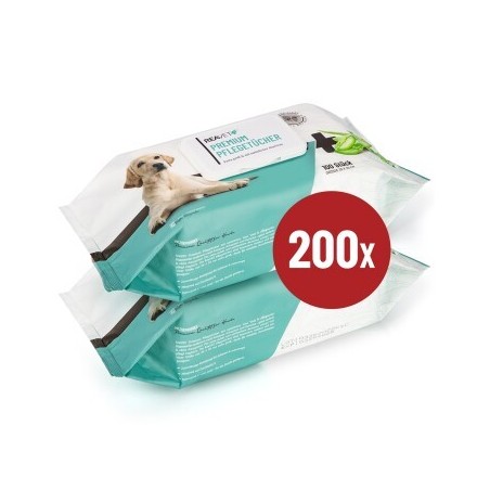 REAVET Premium Pflegetücher 2 x 100 Stück | Big Pack