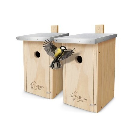 WILDLIFE HOME Nistkasten für Kohlmeisen & Co. 2er Set