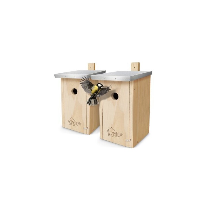 WILDLIFE HOME Nistkasten für Kohlmeisen & Co. 2er Set