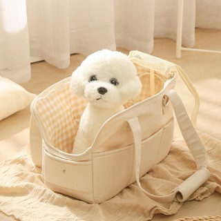 Hundetransportboxen für kleine Hunde bis 4 kg mit Kissen, großen Taschen, Baumwolltasche, Hundetransportbox mit weichen Seite