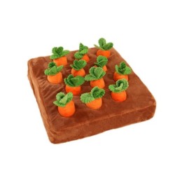 Karotte Interaktives Hunde-Karotten-Plüschtier, Bereicherung, Hunde-Schnüffel-Puzzle-Spielzeug, süßes Karotten-Ernte-Spielzeu