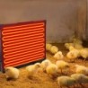Hühnerstallheizung, 145 Watt, Strahlungswärme, Hühnerheizung, energieeffizient, sicherer als Brutlampe EU Plug schwarz