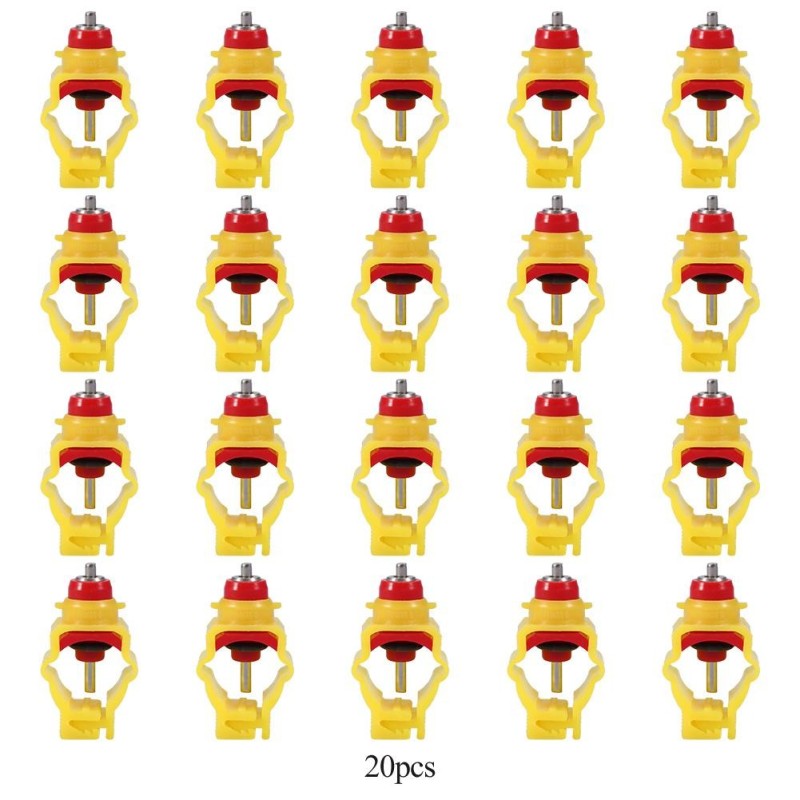 20 teile/paket Automatische Huhn Feeder Nippel Ente Geflügel Wasser Trinken Dispenser für 20mm Rohr