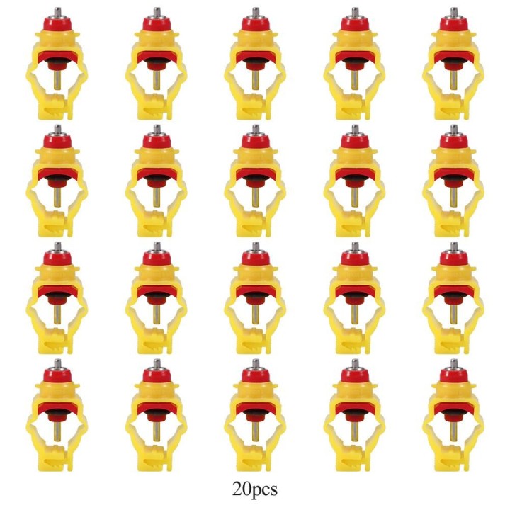 20 teile/paket Automatische Huhn Feeder Nippel Ente Geflügel Wasser Trinken Dispenser für 20mm Rohr
