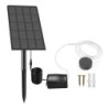 Solar-Luftpumpe, Sauerstoffgenerator, Aquarium-Teichbelüfter mit Luftschlauch und Sprudelstein für Fische im Freien schwarz