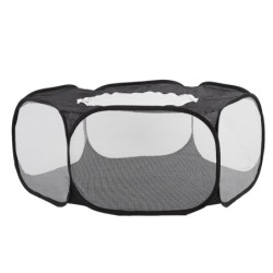 Tragbarer Laufstall für kleine Haustiere, transparent, für Welpen, Katzen, Kaninchen, Käfig, Zelt für den Außenbereich, Schwa