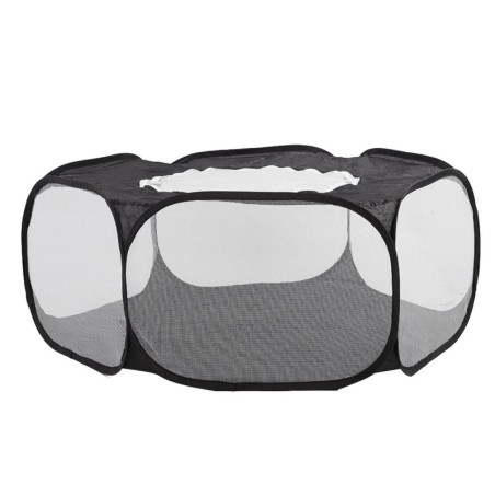 Tragbarer Laufstall für kleine Haustiere, transparent, für Welpen, Katzen, Kaninchen, Käfig, Zelt für den Außenbereich, Schwa