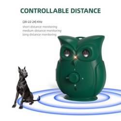Duales Ultraschall-Gerät zur Kontrolle des Hundegebells, wiederaufladbarer Hundebell-Abschrecker für den Außenbereich dunkelg