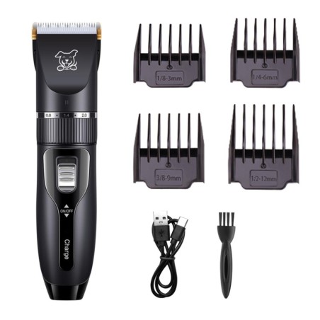 Haustierpflege-Haarschneidemaschine, Haarschneider, geräuscharm, für Hunde, Katzen, Kaninchen, Haarschneider, Babyhaare goldg