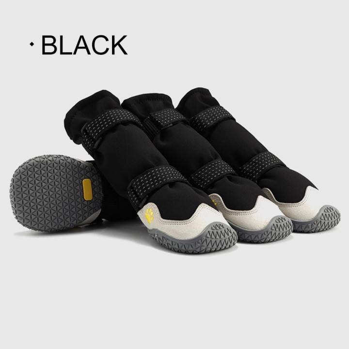 Hundestiefel für große Hunde, wasserdicht, mittelgroße Hunde, Schuhe, rutschfest, Pfotenschutz, Hundestiefel für 8 schwarz