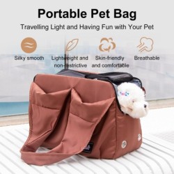 Tragbare Katzentasche, atmungsaktive Haustiertasche, Ausflugstasche, Umhängetasche, tragbare Winter-warme Mode für Haustiere