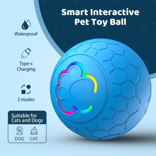 Spielzeugball für Haustiere – Interaktives Hundespielzeug Jolly Ball Hüteball für Hunde – Dual Mode Design Radar gelb