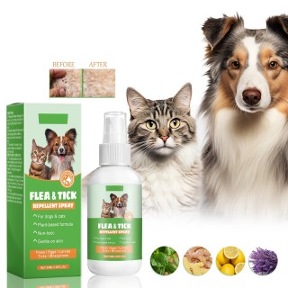 Floh- und Zeckenspray, Deodorant-Spray, Insektenspray für Haustiere, Gesundheit von Haustieren, Milben, Flöhe, Katzen und Hun