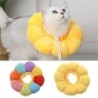 Genesungshalsband für Katzen, Sonnenblumenform, weicher, gefüllter Halskegel, verstellbar, Anti-Biss-Leck-Schutz, Wundheilung