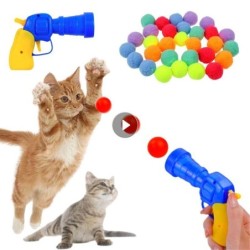 Katzenspielzeugpistole, Plüschball, Plüschball, Schießpistole, interaktives Training, selbstentspannendes Katzenspielzeug, el