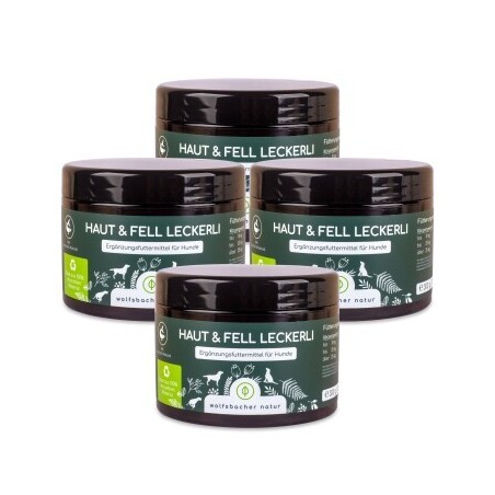 Wolfsbacher Natur Haut & Fell Leckerli 4x