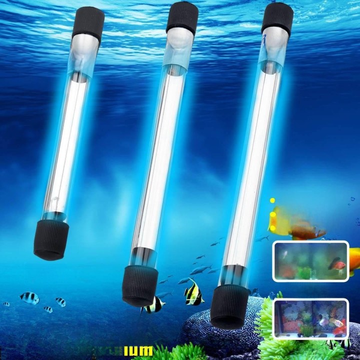 UV-Sterilisatorlampe für Aquarien, Fischtanks und Teiche – Tauchbare Wasserreinigungs- und Desinfektionslösung 220v round plu