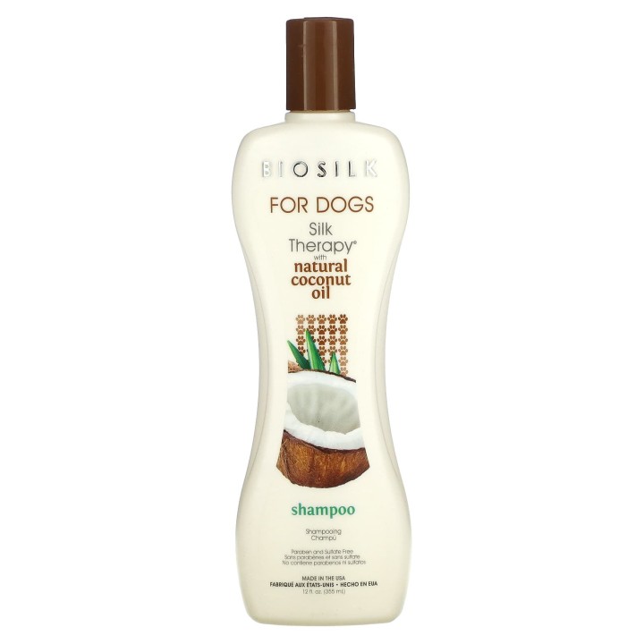 Biosilk, Silky Therapy, mit natürlichem Kokosnussöl-Shampoo, für Hunde, 12 fl oz (355 ml)
