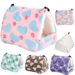 Niedliches Hamsterhaus, Winterverdickung, warme, weiche Betten, neues Brot, Kleintiernest für Hamster, Igel, Kleintiere 11x9x