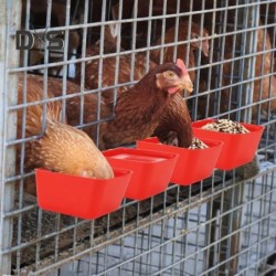 5 Stück Hühnerkäfig-Näpfe, Vogel-Hängefutterspender, Geflügel-Wassernäpfe mit Haken, Futternäpfe für Hasen, Tauben, Kleintier