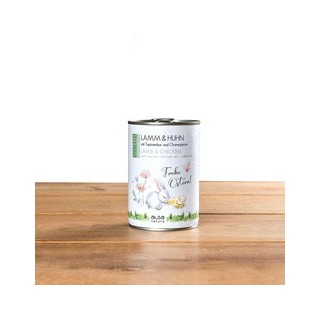alsa-nature OSTERN Lamm & Huhn mit Topinambur und Champignons, Anzahl: 400 g, 400 g, Hundefutter nass