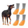 4 Stück Haustier-Sportschuhe, wasserdicht, bequem, rutschfest, Regenstiefel, Pfotenschutz für kleine, mittelgroße und große H