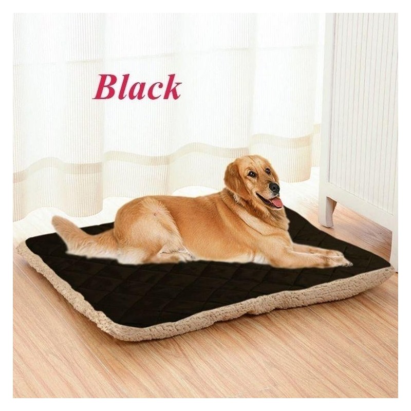 M-3XL Große Hunde Kleine Hunde Katzen Welpenkissen 8 Farben Katzenbett Weiches Plüsch-Hundebett M schwarz