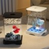 4K High-Definition-Desktop-Aquarium, Acryl-Aquarium, abnehmbar, transparent, kleines Aquarium, Mehrzweck-Amphibien-Futterbox