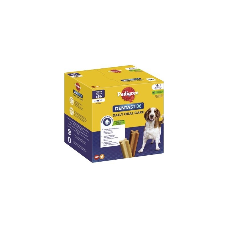 Pedigree Zahnpflege Dentastix Multipack für mittelgroße Hunde 56 Stück